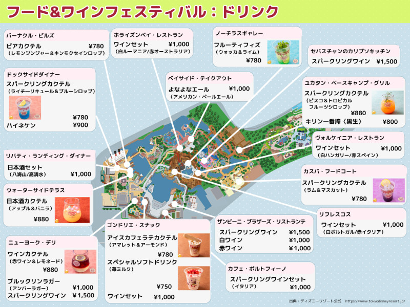 フード＆ワイン・フェスティバル2026ドリンク販売場所マップ