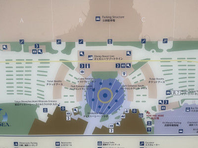 ディズニーシーの駐車場地図