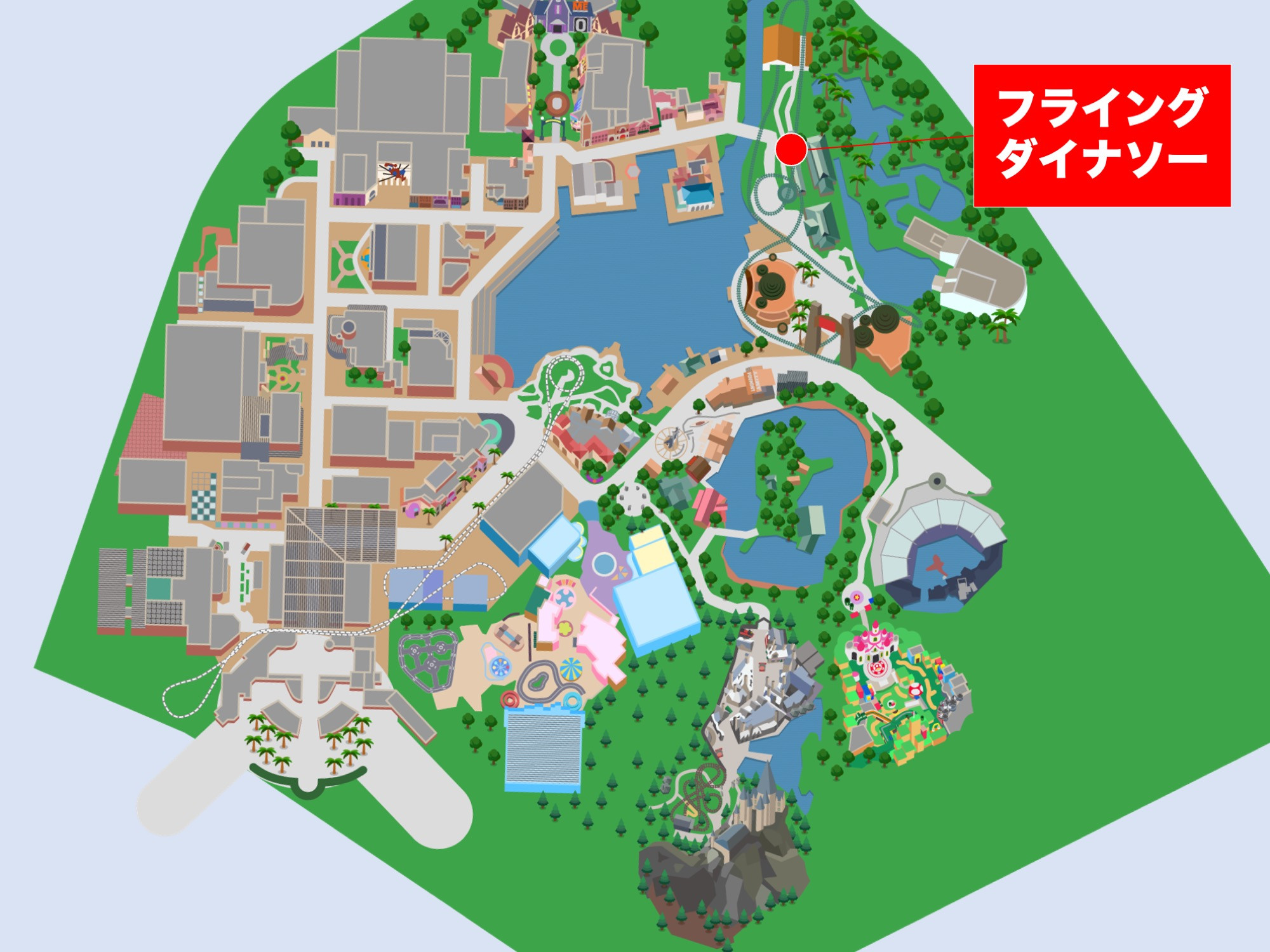 フライングダイナソーの地図 キャステル Castel ディズニー情報