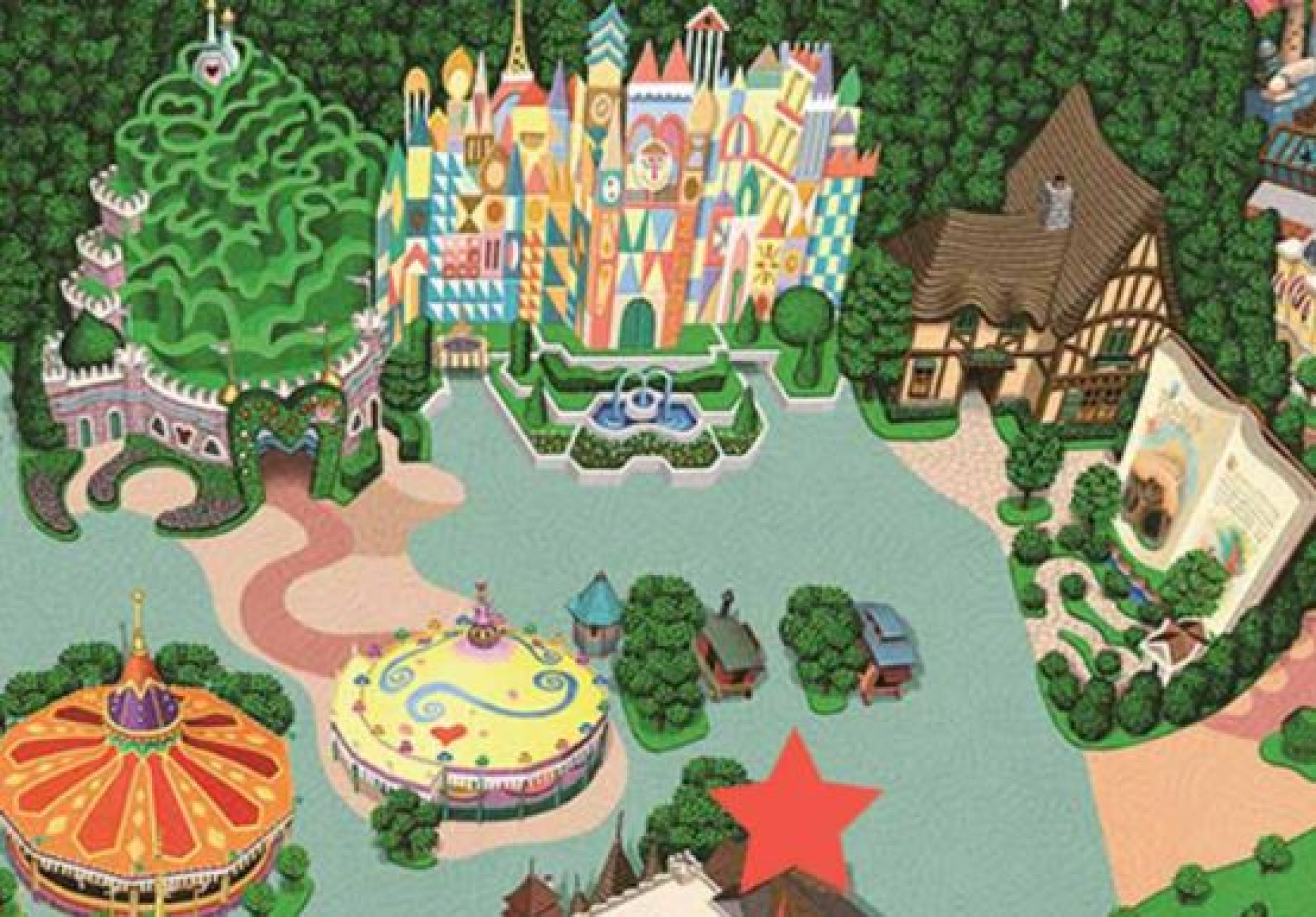 イッツ ア スモールワールドのファストパス発券所 キャステル Castel ディズニー情報