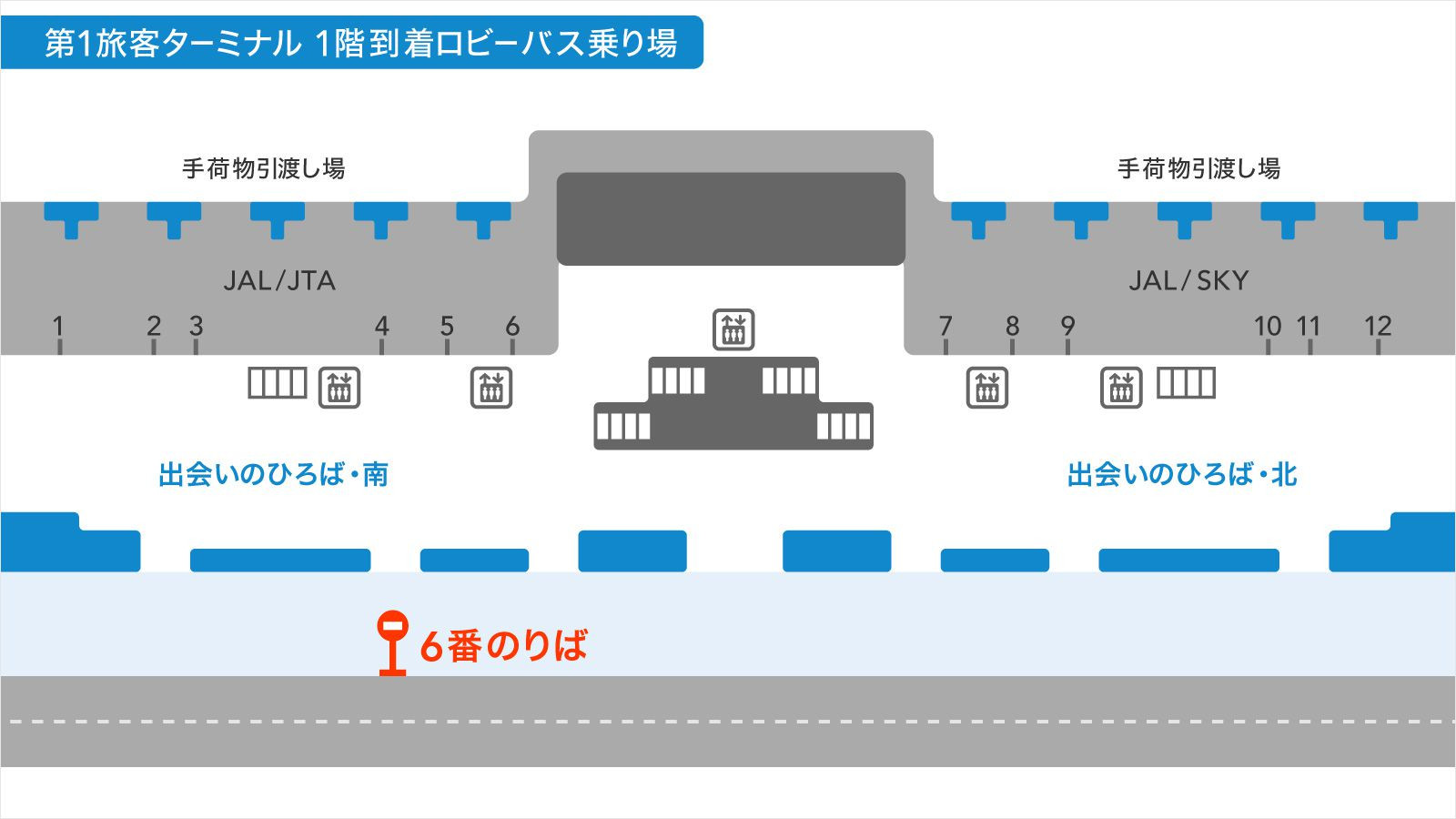 羽田空港第1ターミナルのバス乗り場 キャステル Castel ディズニー情報