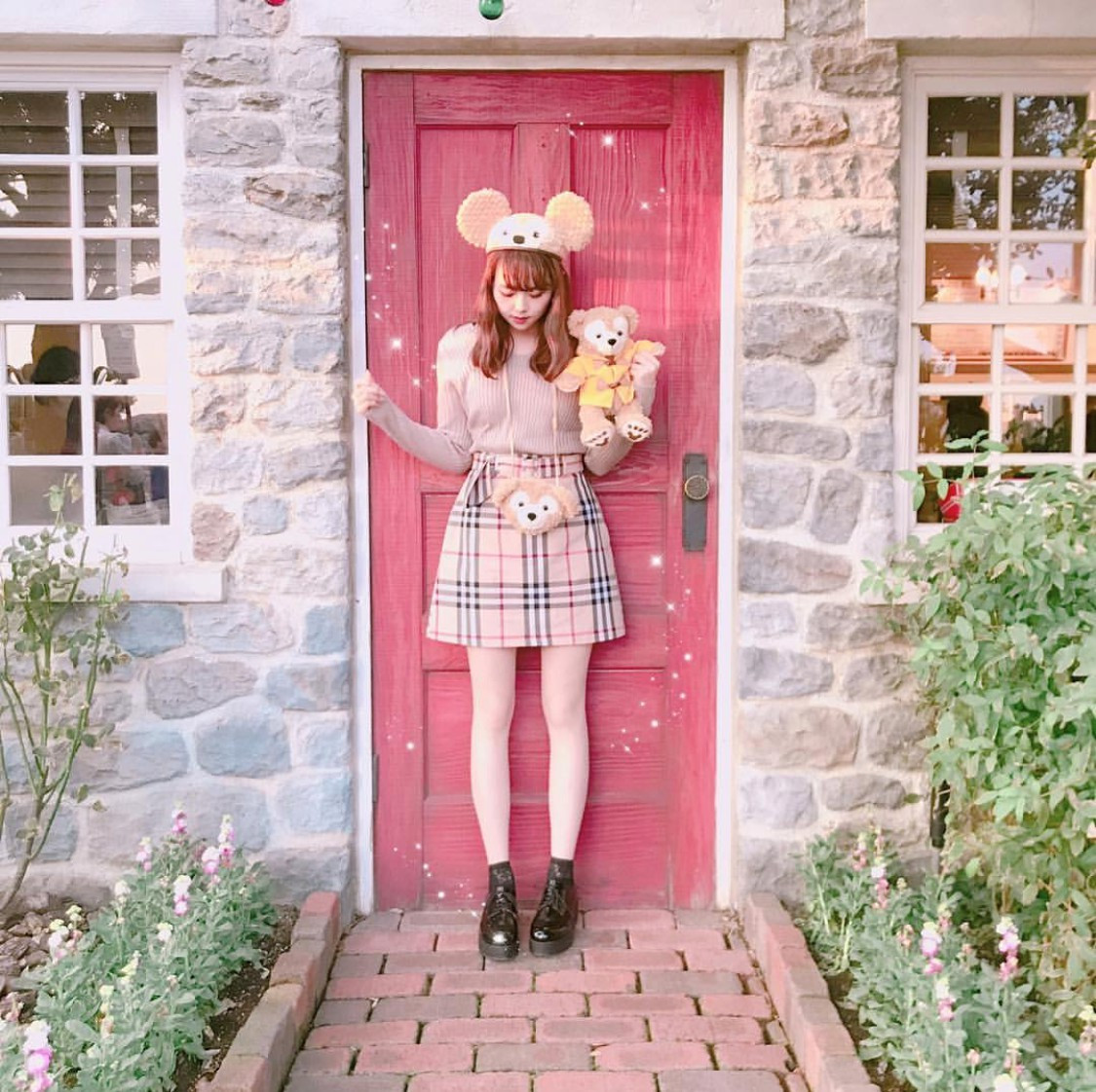 ディズニーコーデ 冬 中学生 デート