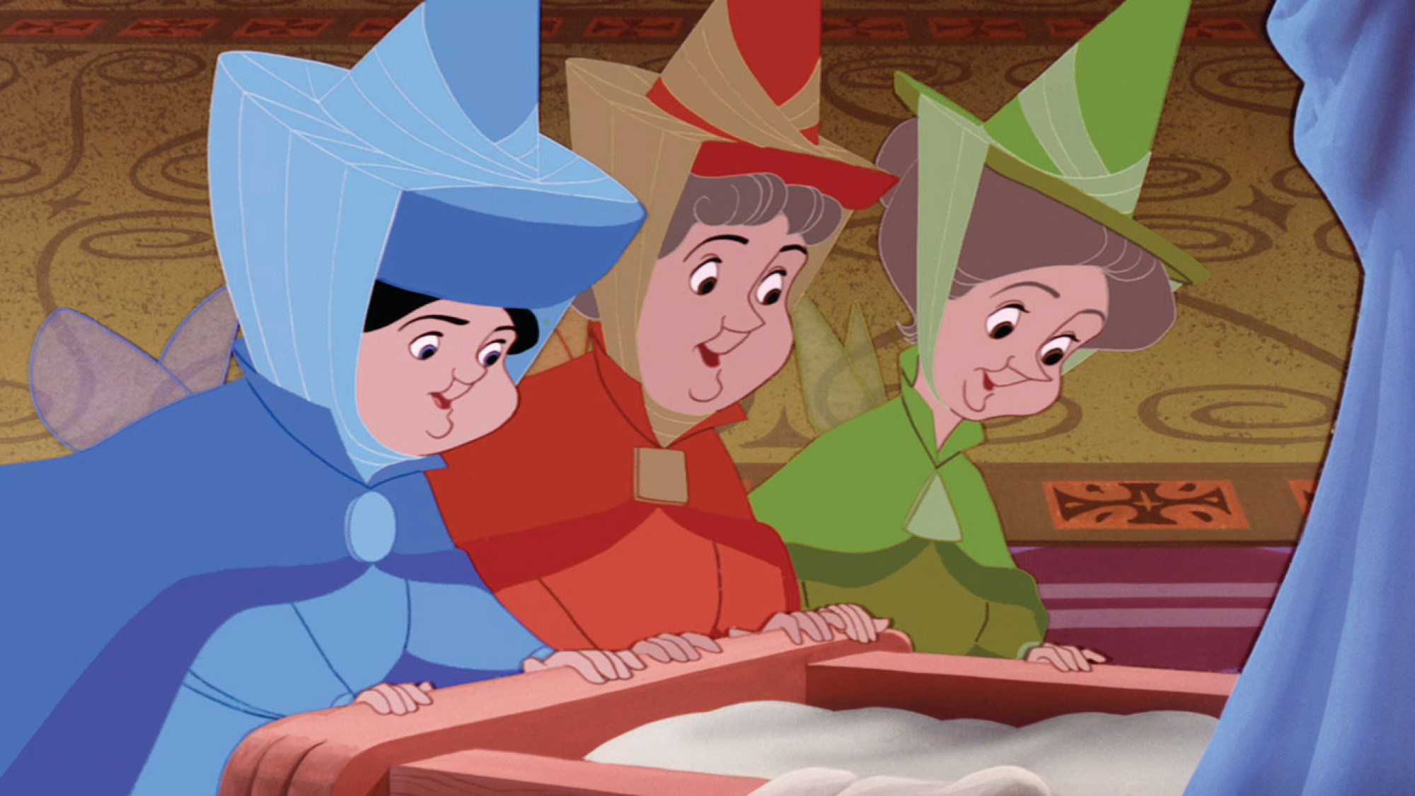 生まれたばかりのオーロラ姫に贈り物を授ける妖精たち キャステル Castel ディズニー情報