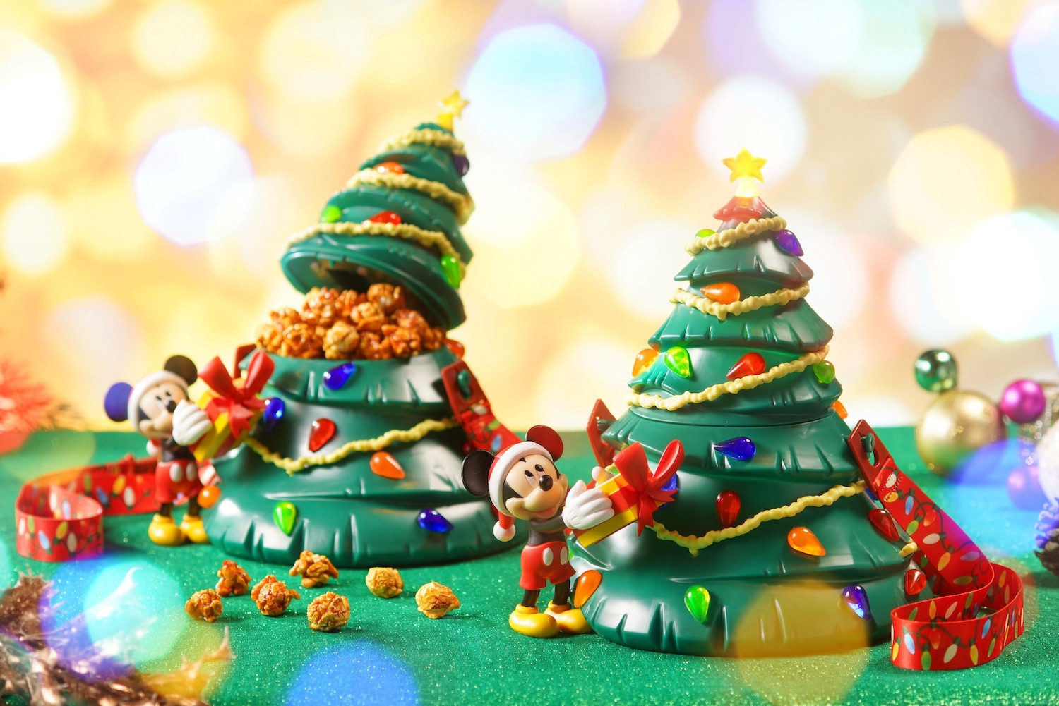 ミッキー・クリスマスツリーポップコーンバケット| キャステル | CASTEL ディズニー情報