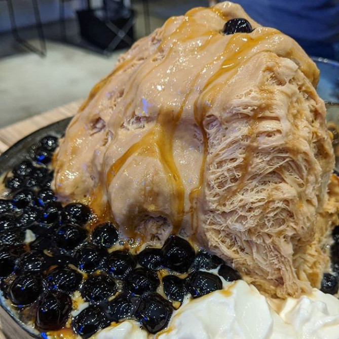 タピオカミルクティーかき氷