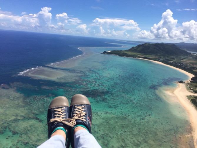 パラグライダー空からの景色