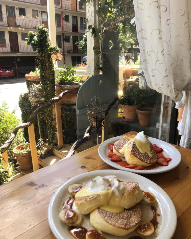 「クリーム・ポット」のパンケーキ