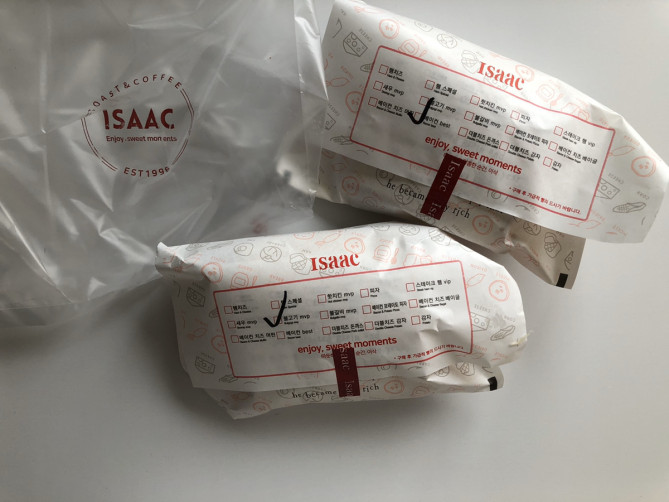 イサックトーストでテイクアウトした商品