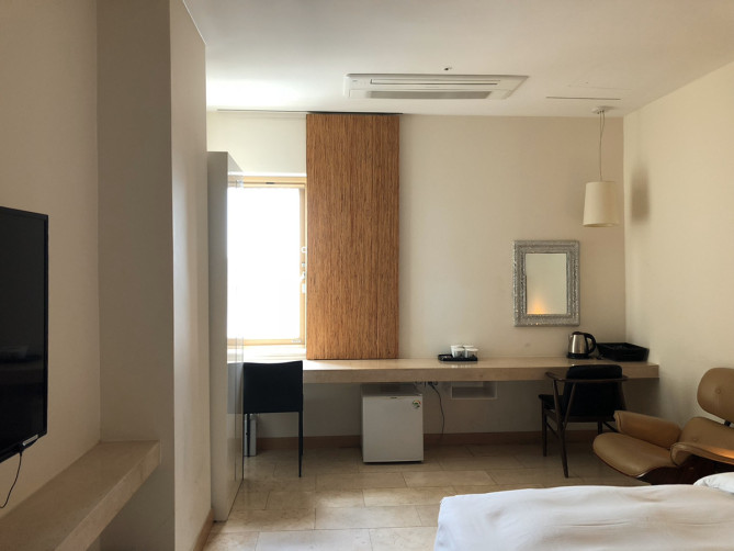 日当たりの良いデラックスツインの部屋