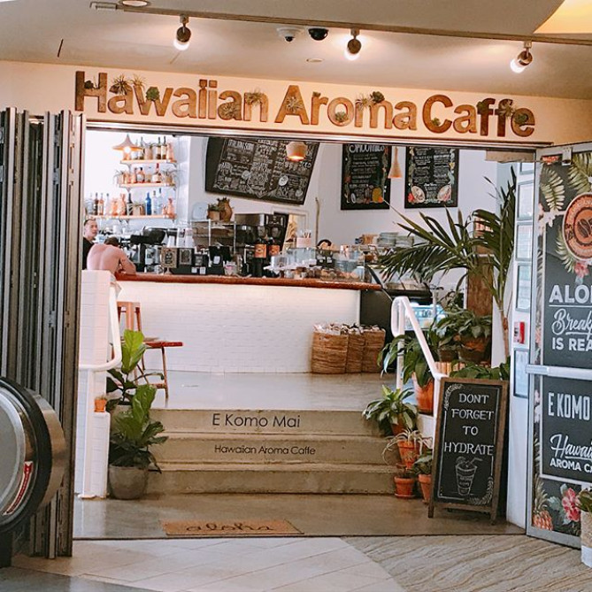 ホノルルのおすすめカフェ「ハワイアン・アロマ・カフェ」