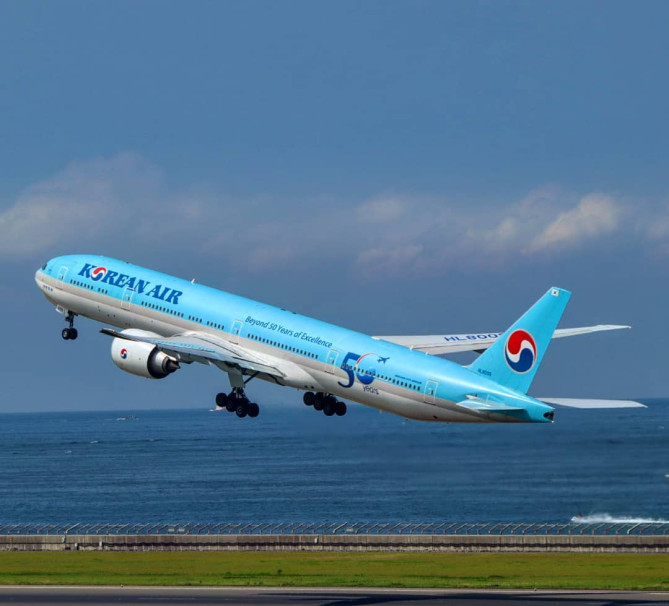 大韓航空の飛行機