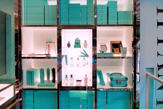 ティファニーカフェに展示されている商品