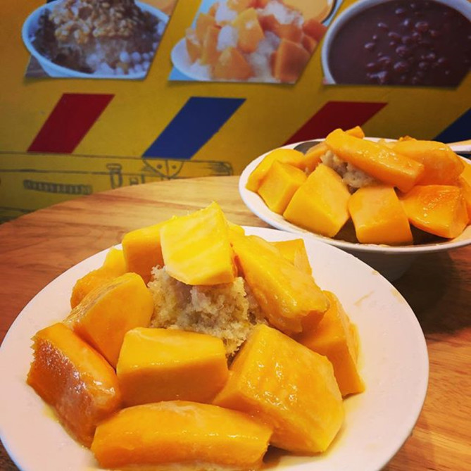 緑豆蒜啥咪のマンゴーかき氷