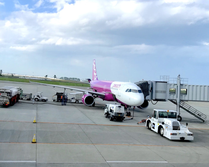 ピーチの飛行機