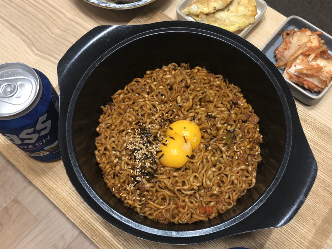 ピリ辛で美味しいプルダックポックジャパゲティ