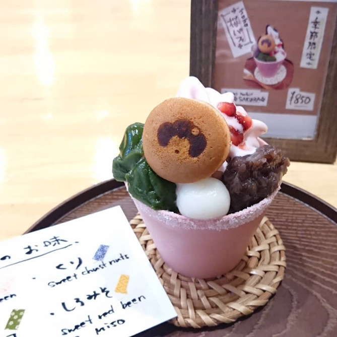 chaya_madonna_コロコロ桜パフェ