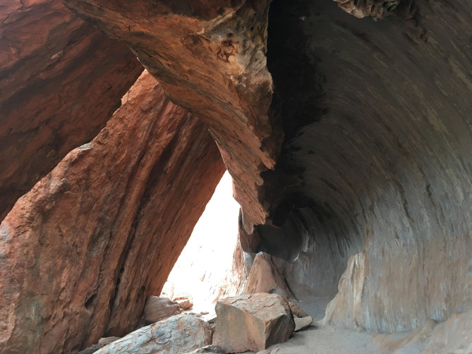 アボリジニの人々が生活していた跡