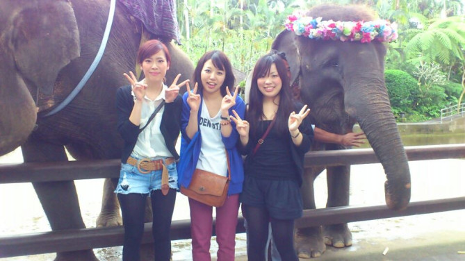 エレファントサファリパーク　記念撮影