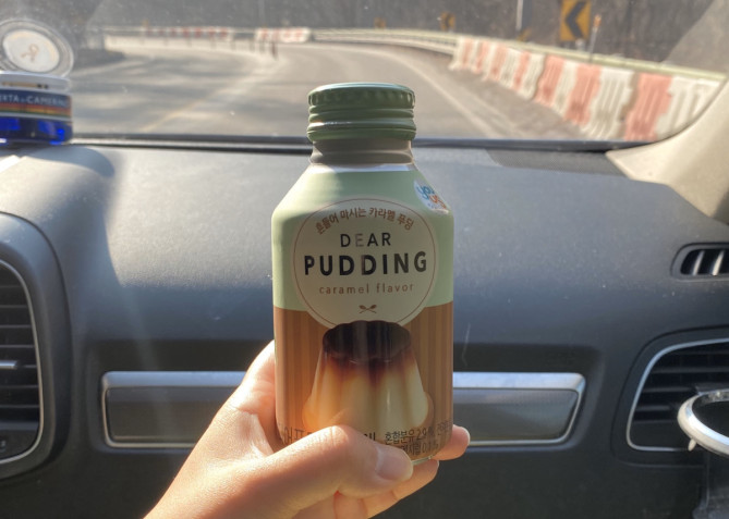 GS25で販売中のプリン飲料