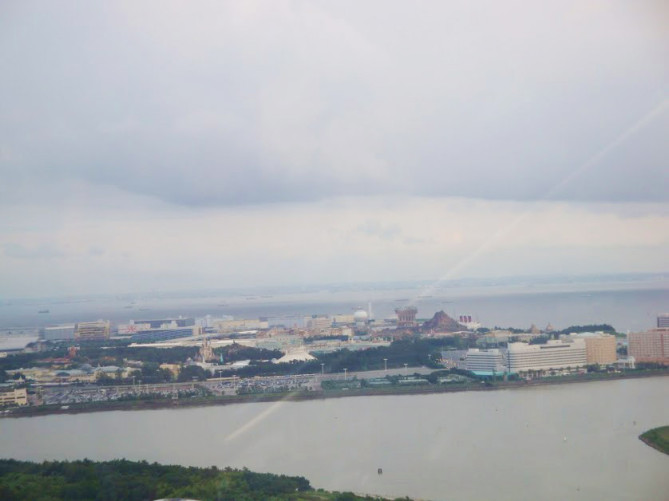 葛西臨海公園の観覧車から見える東京ディズニーリゾート