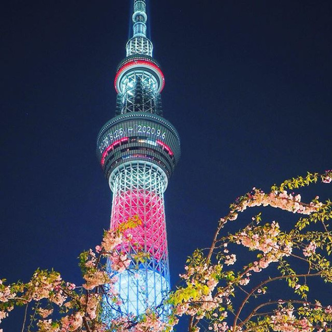 東京スカイツリーの限定ライトアップ