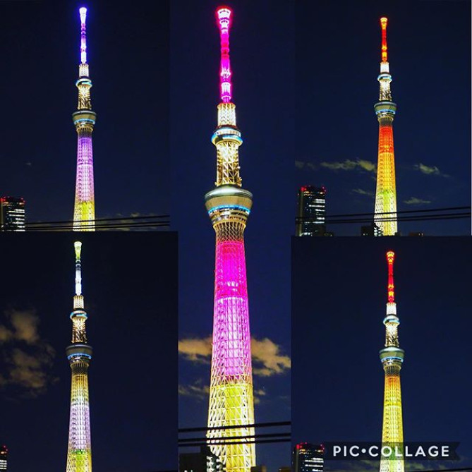 東日本大震災の復興を願うライティング