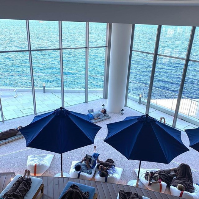 オーシャンスパFuua休憩エリアから見える景色