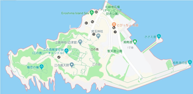 江の島内