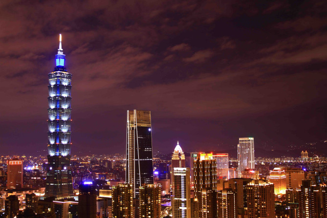 象山からの台北の景色