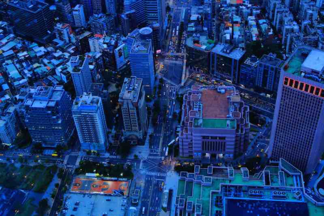 台北101から西方向の眺め