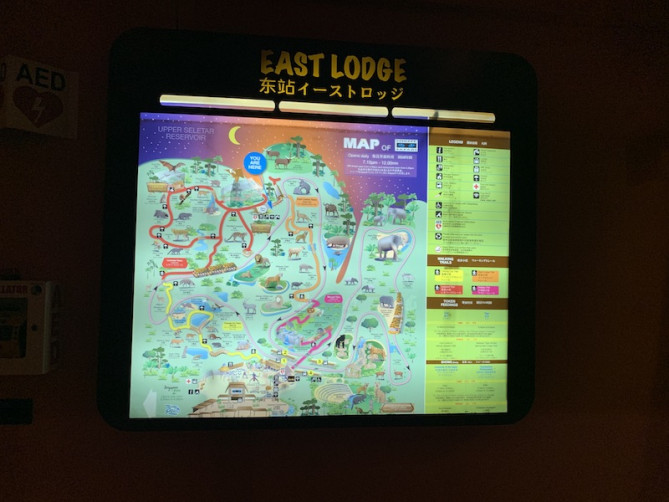 シンガポールナイトサファリの地図