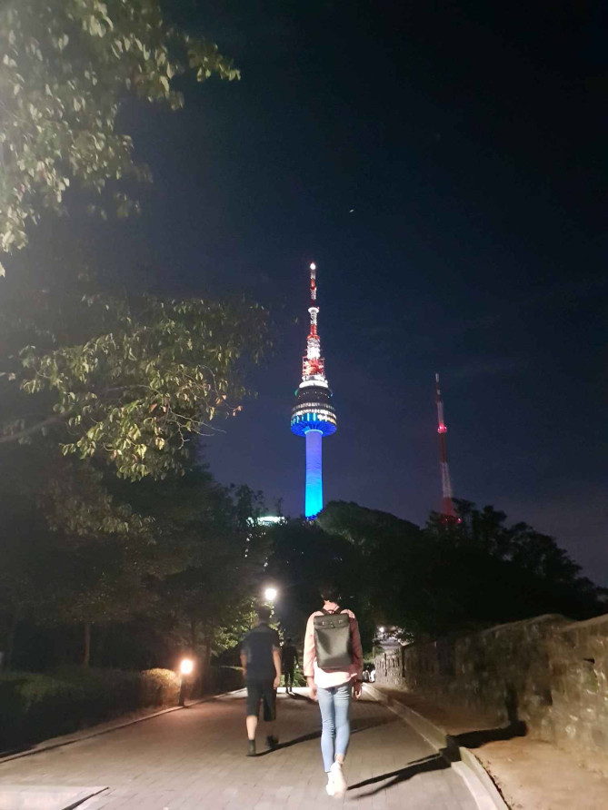 徒歩で撮ったソウルタワー