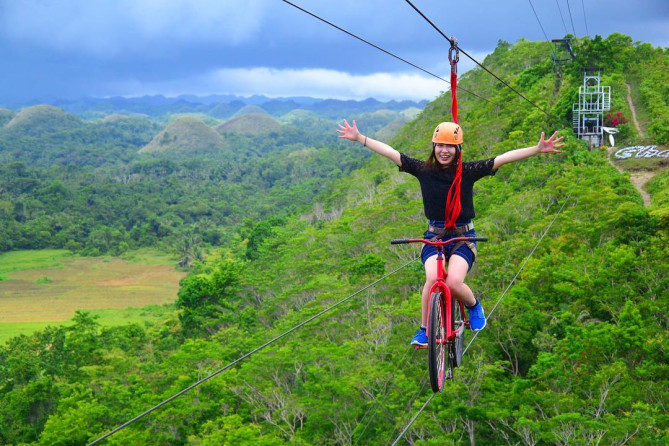 空中自転車（ジップバイク）