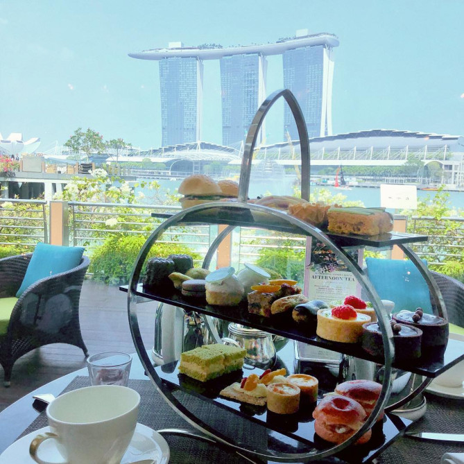 マリーナベイエリアを一望できるランディングポイント