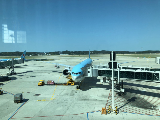 韓国発の飛行機
