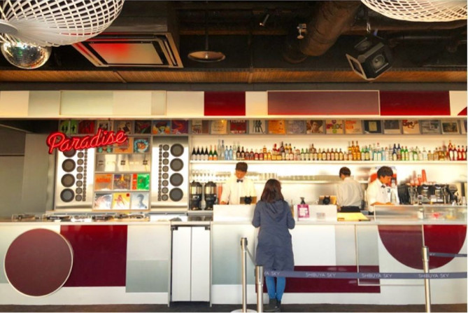 渋谷スクランブルスクエア展望台のパラダイスラウンジ