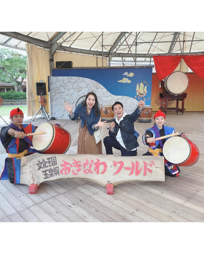 エイサーショーが終わったら一緒に記念撮影を♪