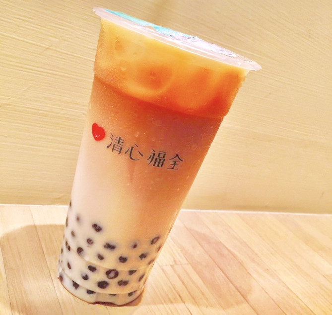 蜂蜜入りタピオカミルクプーアル茶