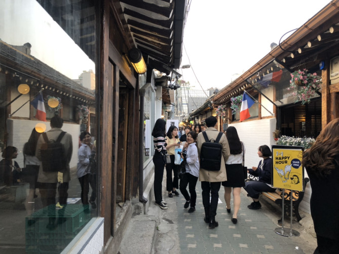 ソウル市内の観光地の様子