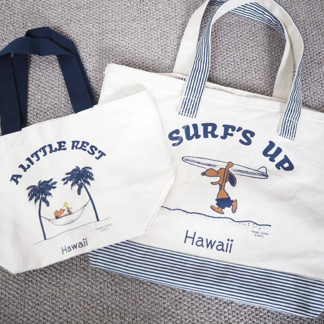 モニ・ホノルル限定日焼けスヌーピーのトートバッグ