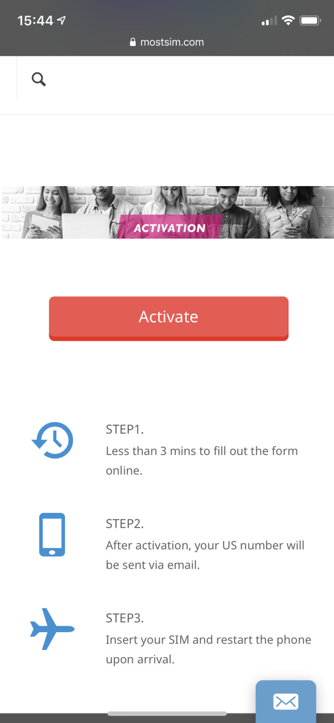 アクティベーションサイトにアクセス