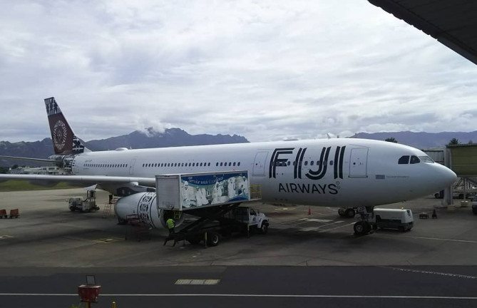フィジーエアウェイズの飛行機